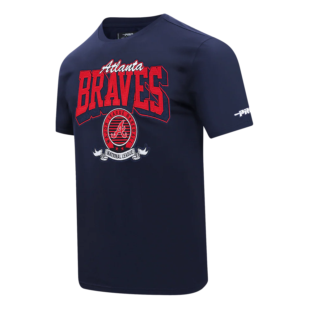MLB ATLANTA BRAVES TEAM BADGE MEN'S WM SJ TEE (MIDNIGHT NAVY) - Image 2