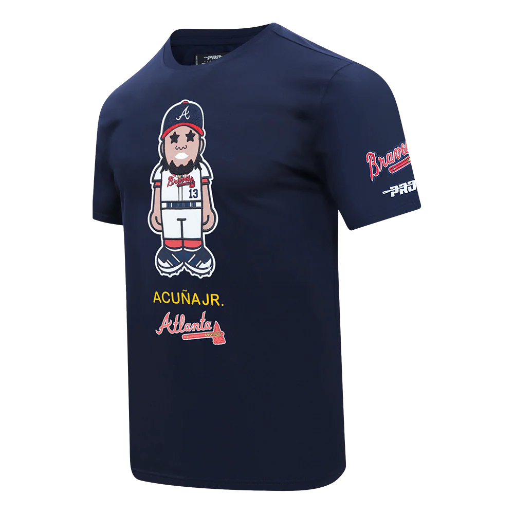 MLB ATLANTA BRAVES RONALD ACUNA JR. #13 AVATAR MEN'S SJ TEE (MIDNIGHT NAVY) - Image 2