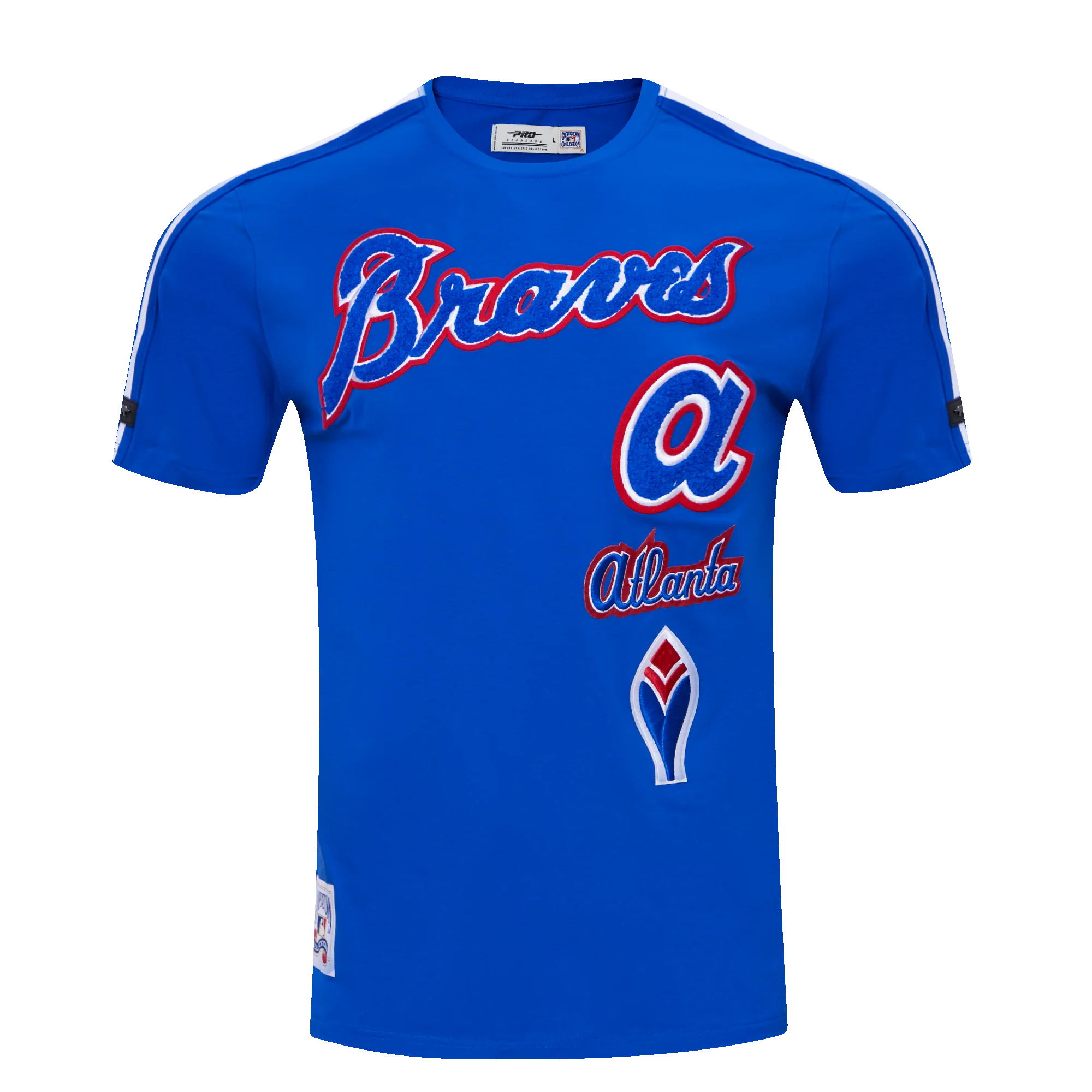 MLB ATLANTA BRAVES RETRO CLASSIC MEN'S STRIPED TOP (ROYAL BLUE/RED)