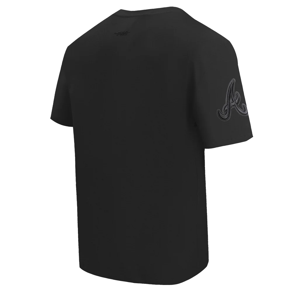 MLB ATLANTA BRAVES NEUTRAL DROP SHOULDER MEN'S TOP (BLACK) - Image 3