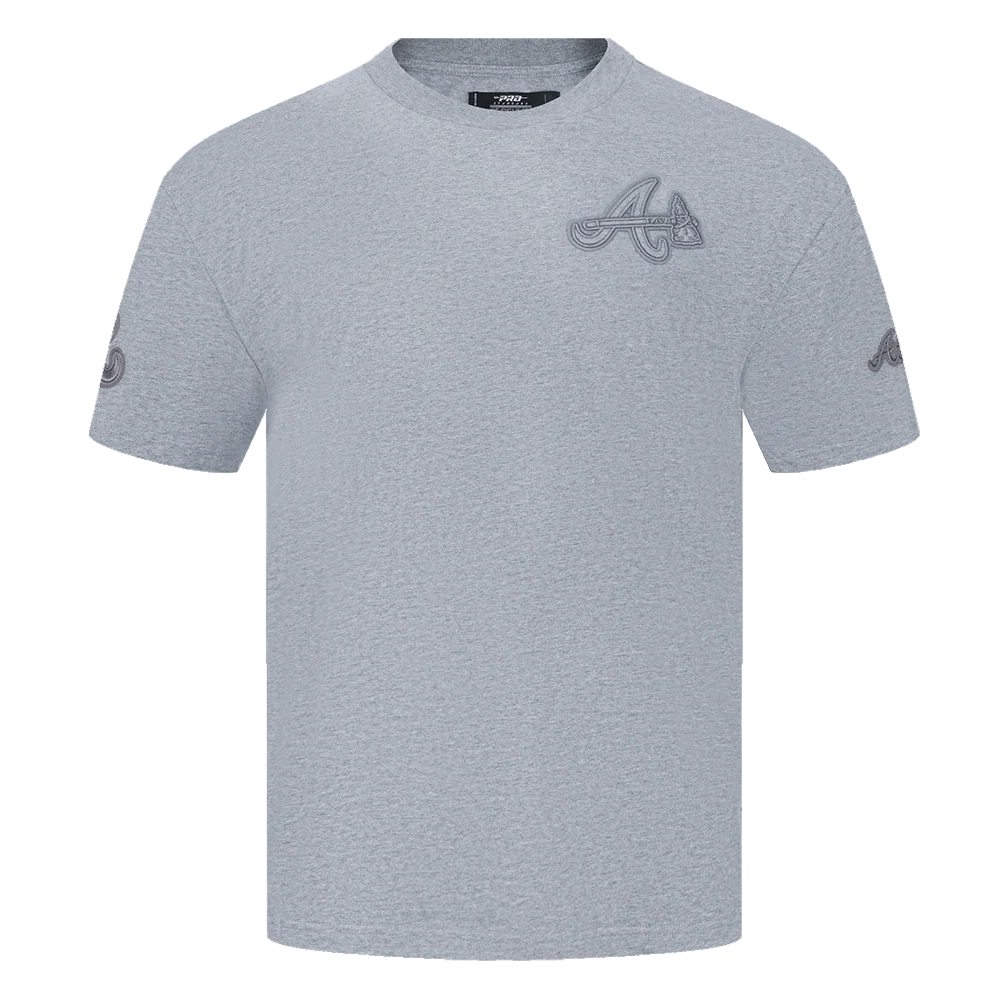 MLB ATLANTA BRAVES NEUTRAL MEN'S DROP SHOULDER TOP (DARK HEATHER GRAY)
