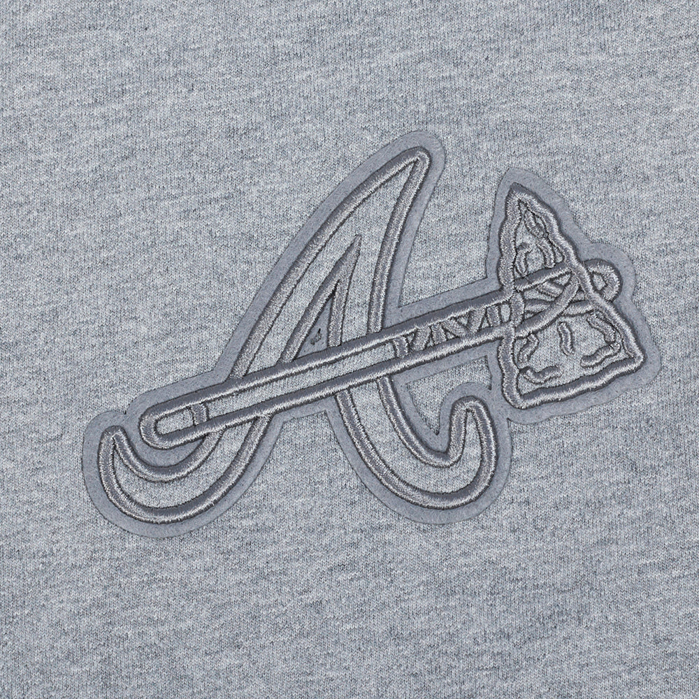 MLB ATLANTA BRAVES NEUTRAL MEN'S DROP SHOULDER TOP (DARK HEATHER GRAY) - Image 5