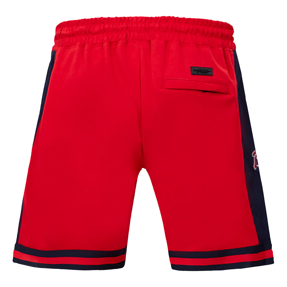 MLB ATLANTA BRAVES SCRIPT TAIL MEN'S DOUBLE KNIT 2.0 SHORT (RED/MIDNIGHT NAVY/RED) - Image 3