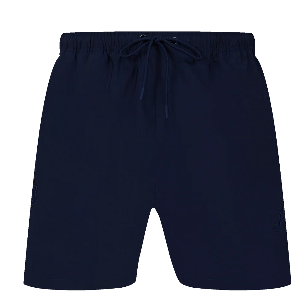 MLB ATLANTA BRAVES TRIPLE TONAL WOVEN MEN'S SHORT (MIDNIGHT NAVY) - Image 2