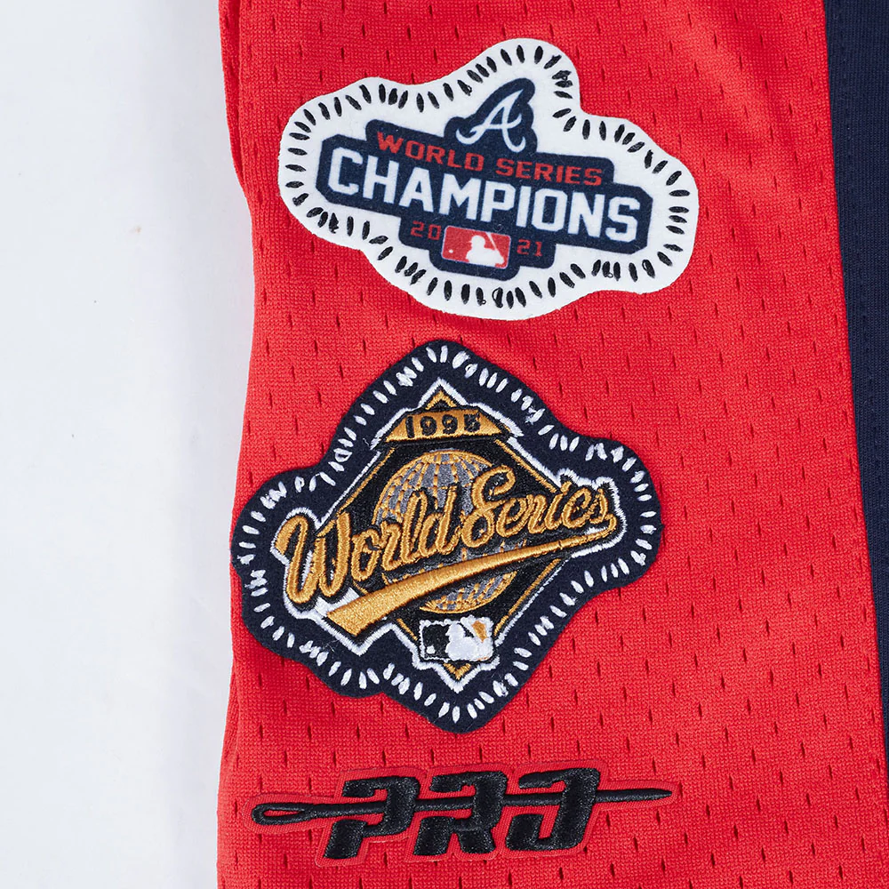 MLB ATLANTA BRAVES DIY PICK STITCH MEN'S DOUBLE KNIT 2.0 SHORT (MIDNIGHT NAVY/RED/MIDNIGHT NAVY) - Image 11