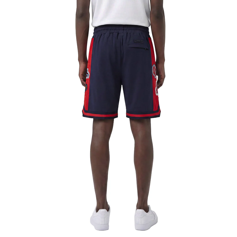 MLB ATLANTA BRAVES DIY PICK STITCH MEN'S DOUBLE KNIT 2.0 SHORT (MIDNIGHT NAVY/RED/MIDNIGHT NAVY) - Image 2