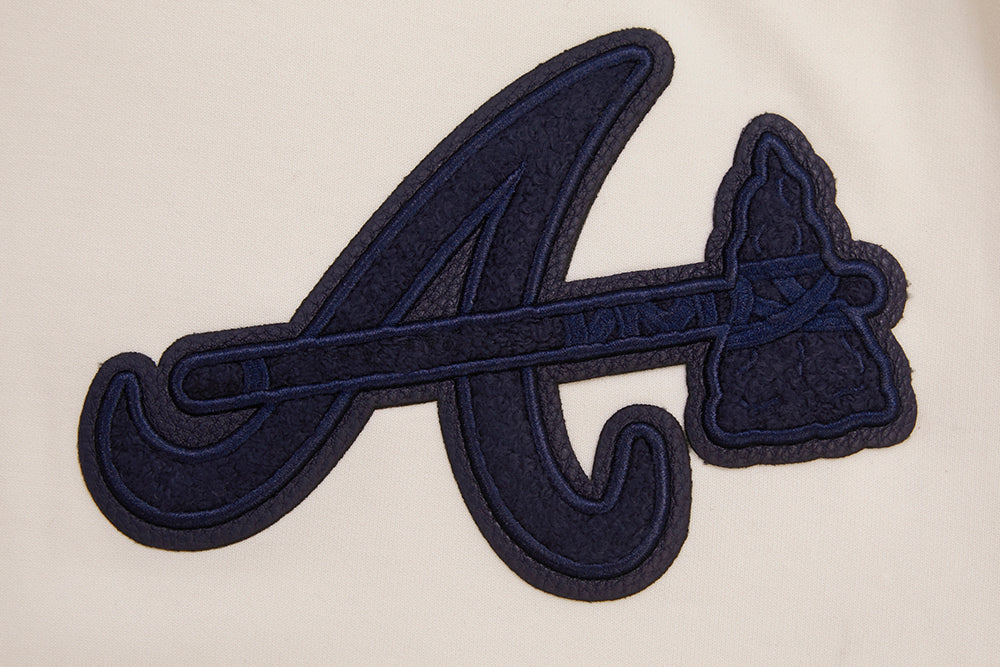 MLB ATLANTA BRAVES TRIPLE TONAL DK PO HOODIE (EGGSHELL) - Image 7