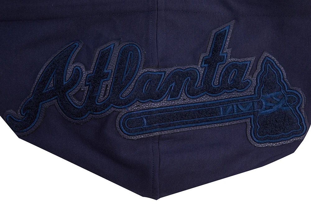 MLB ATLANTA BRAVES TRIPLE TONAL DK PO HOODIE (MIDNIGHT NAVY) - Image 5