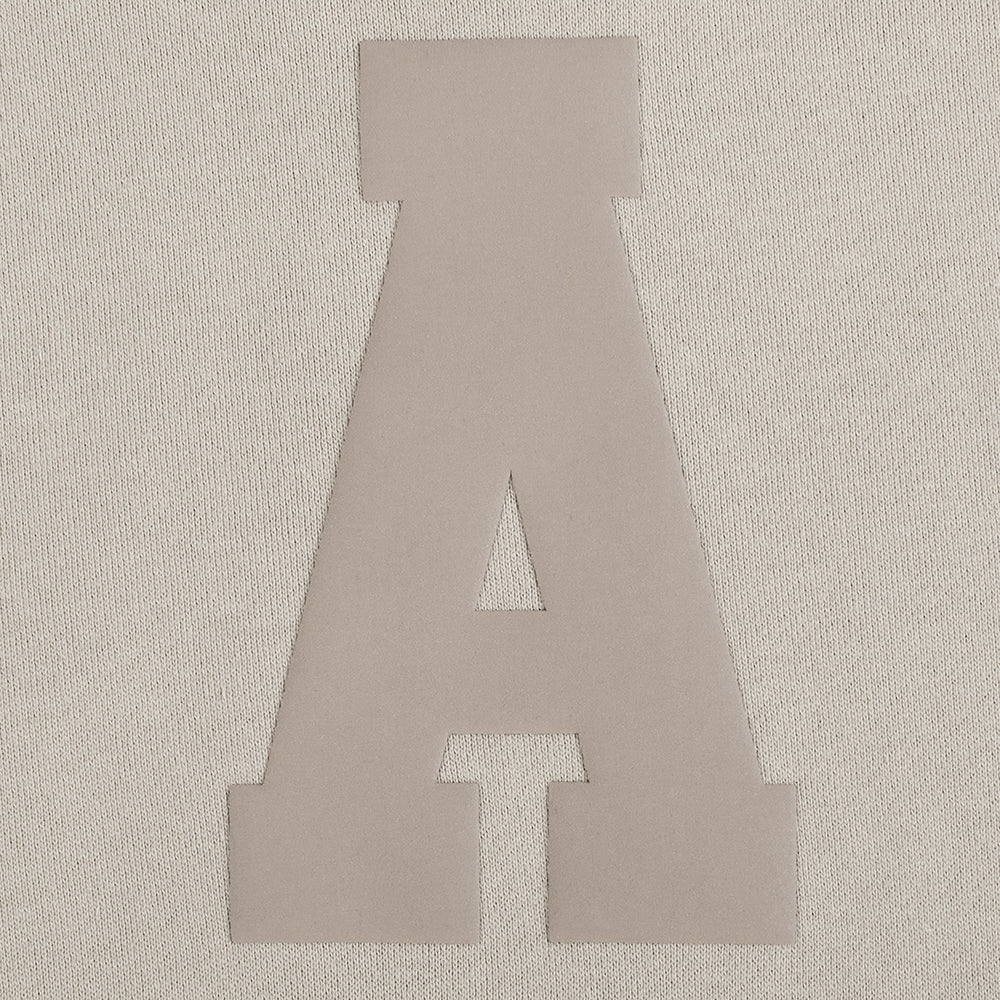MLB ATLANTA BRAVES WINGSPAN MEN'S DROP SHOULDER FLEECE PULLOVER HOODIE (TAUPE) - Image 8