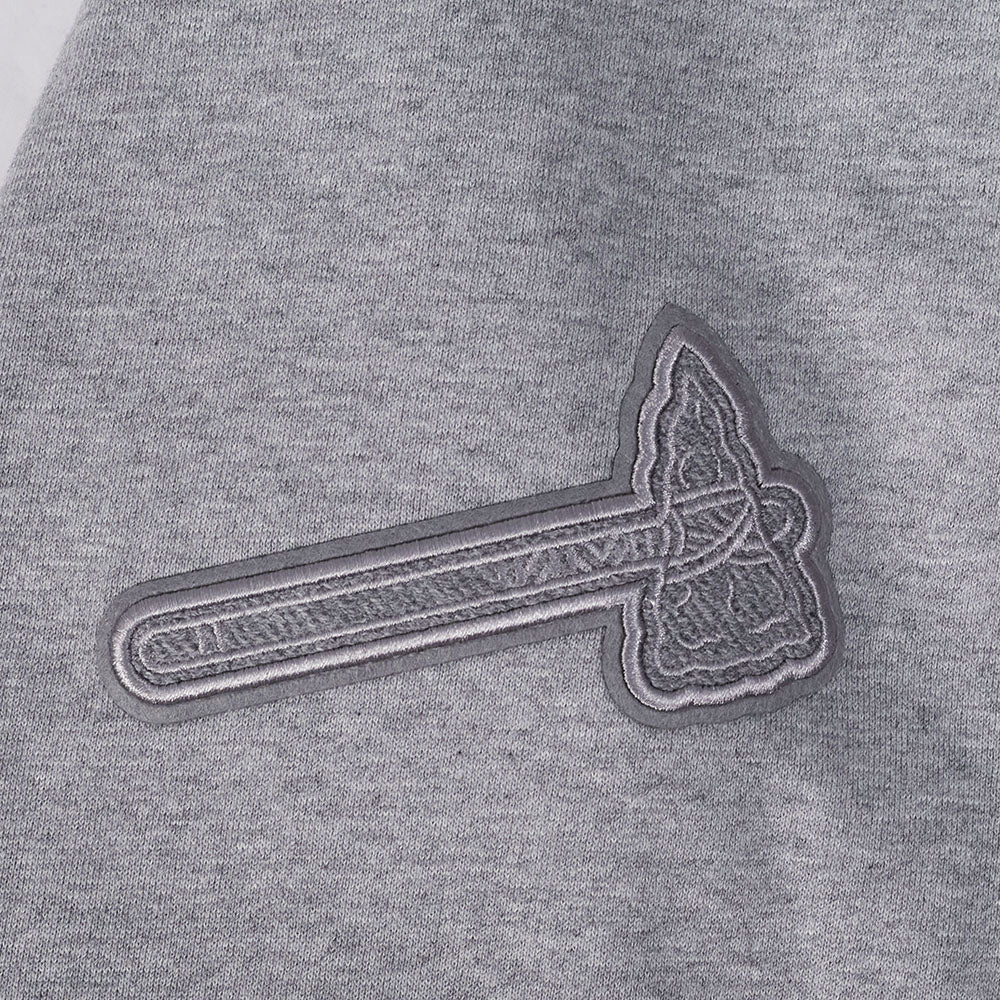 MLB ATLANTA BRAVES REVERSE FRENCH TERRY MEN'S COLOR BLOCK FLEECE PULLOVER HOODIE - Image 11
