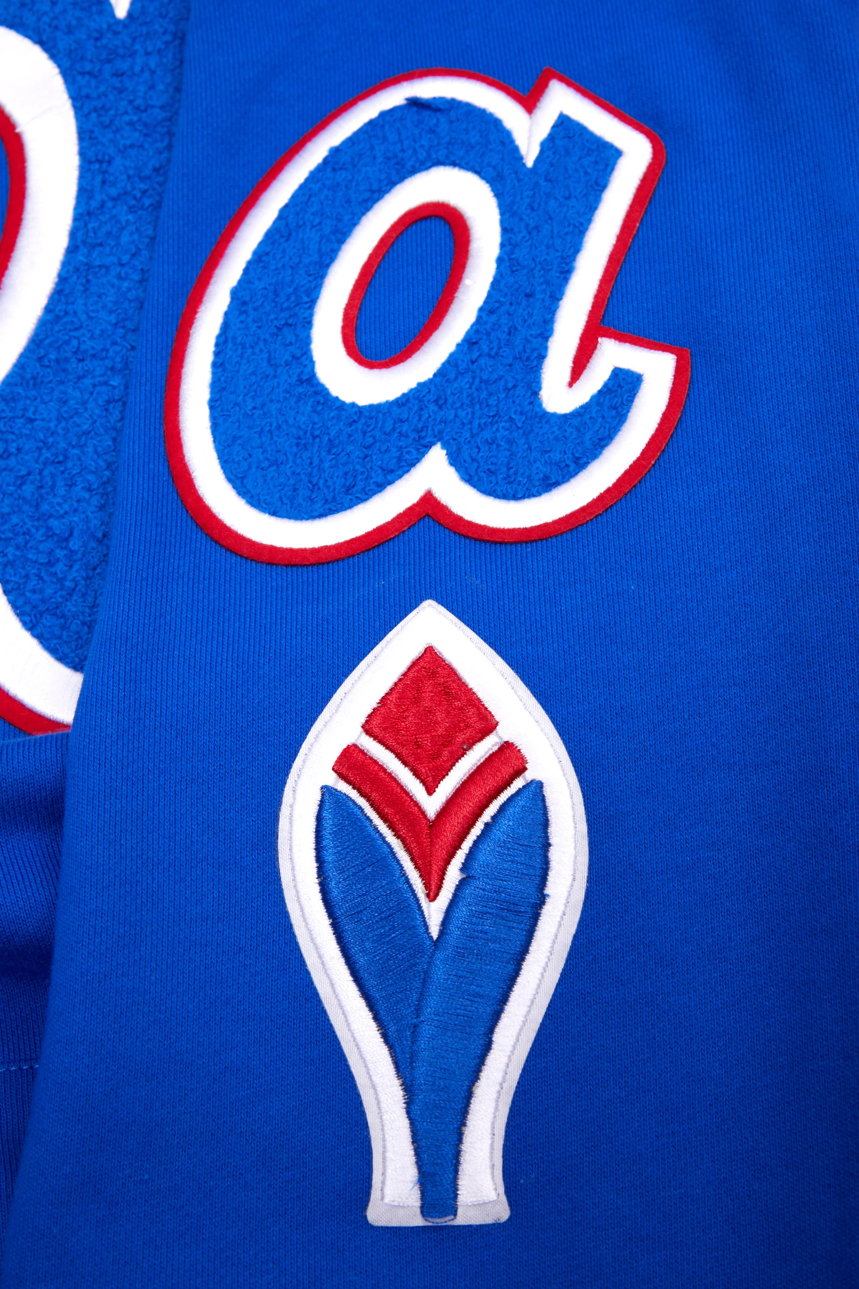 MLB ATLANTA BRAVES RETRO CLASSIC MEN'S PULLOVER HOODIE (ROYAL/RED) - Image 11