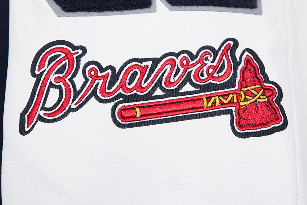 MLB ATLANTA BRAVES MASHUP MEN'S RIB WOOL VARSITY JACKET (MIDNIGHT NAVY/RED/MIDNIGHT NAVY) - Image 12