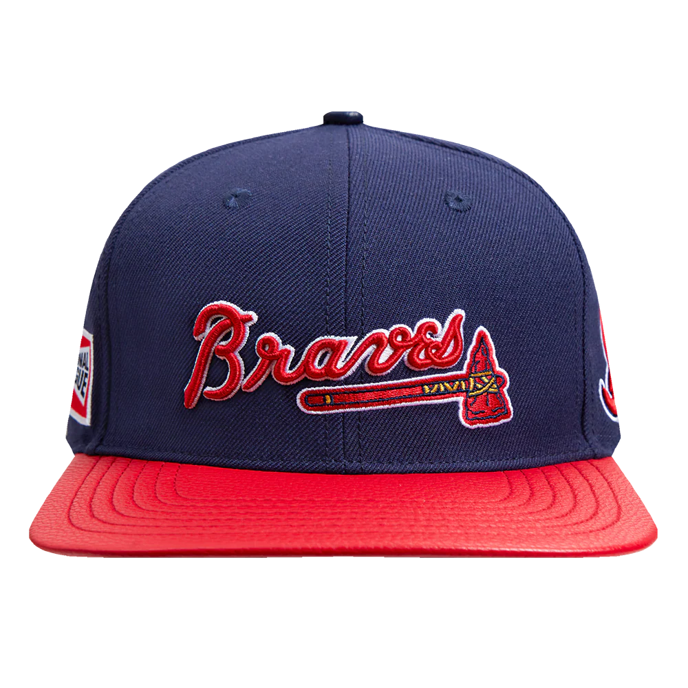 MLB ATLANTA BRAVES FAST LANE LOGO WOOL STRAPBACK (MIDNIGHT NAVY)