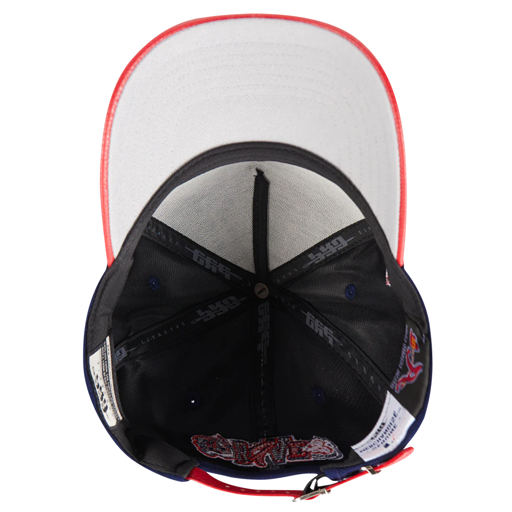 MLB ATLANTA BRAVES CITY RANSOM LEATHER PINCH FRONT STRAPBACK (MIDNIGHT NAVY) - Image 6