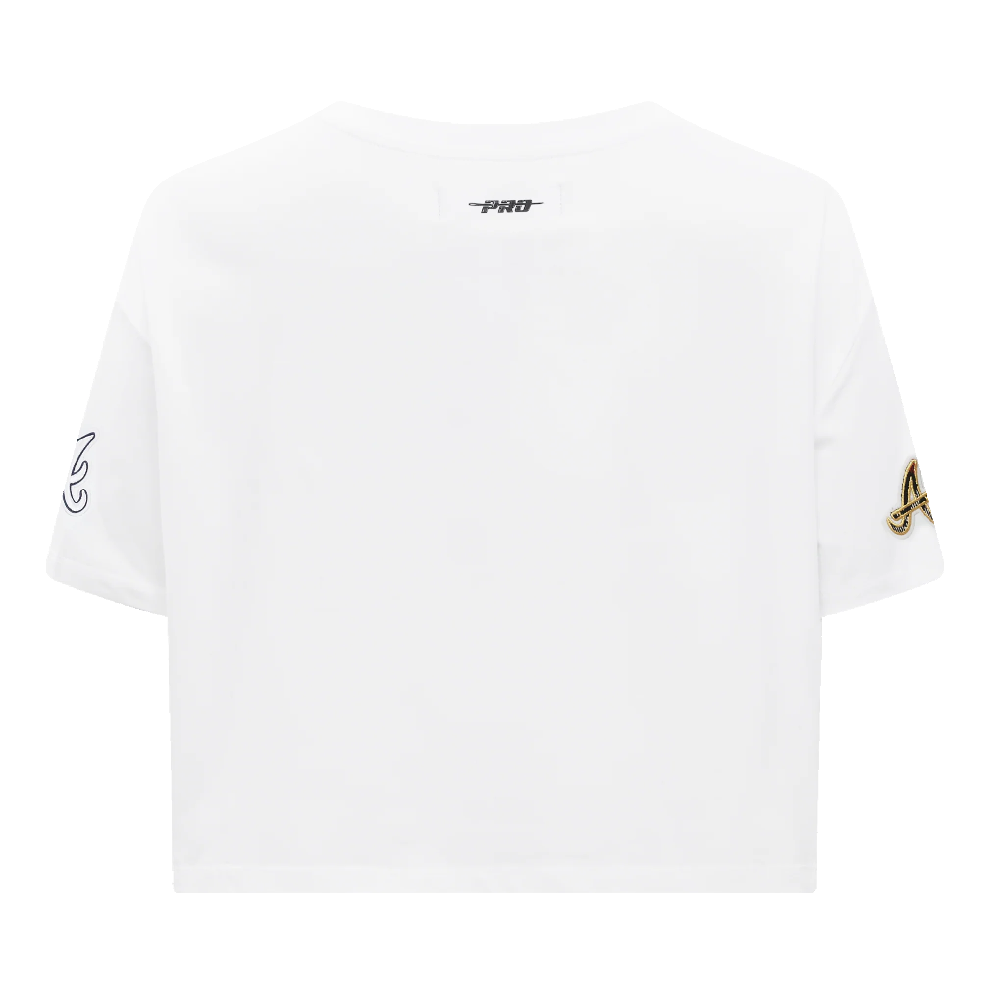 MLB ATLANTA BRAVES PRO PREP SINGLE JERSEY BOXY WOMEN'S TEE (WHITE) - Image 3