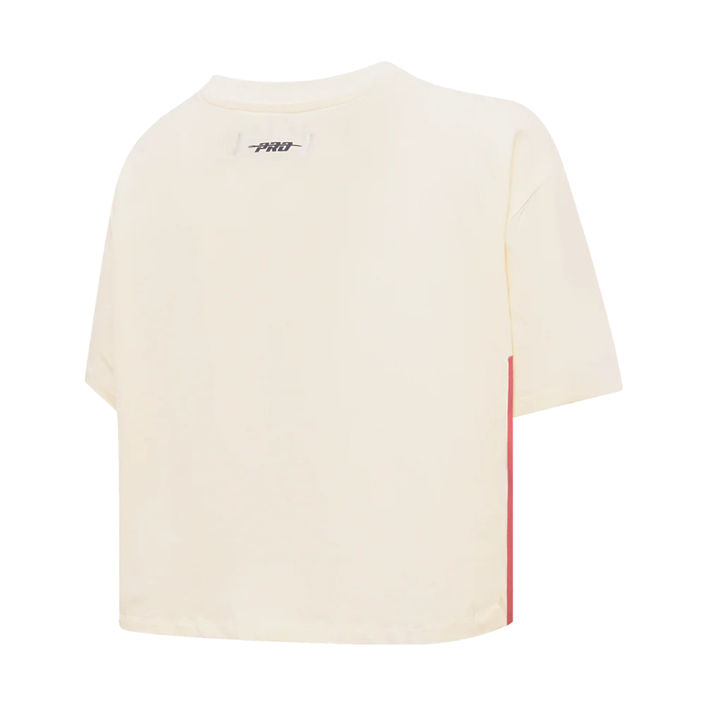 MLB ATLANTA BRAVES RETRO CLASSIC WOMEN'S BOXY TOP (EGGSHELL) - Image 3