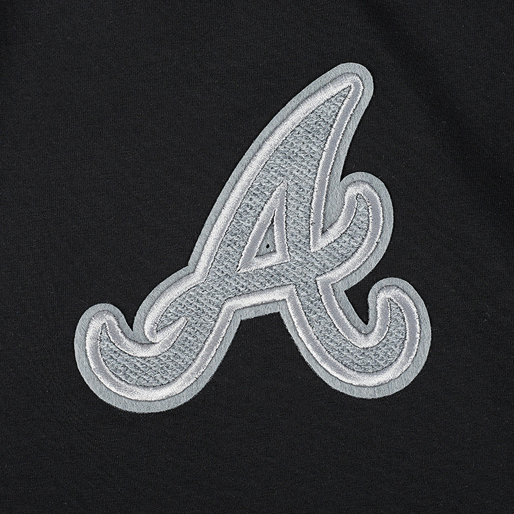 MLB ATLANTA BRAVES REVERSE FRENCH TERRY WOMEN'S BODYCON DRESS (BLACK) - Image 9