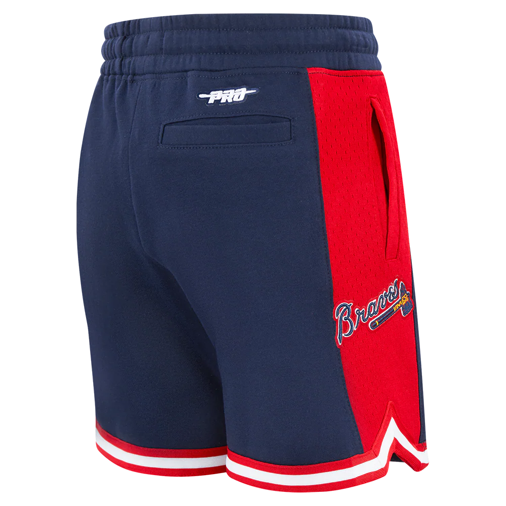 MLB ATLANTA BRAVES CLASSIC BIG BOYS FLEECE 2.0 SHORT (MIDNIGHT NAVY/RED) - Image 4