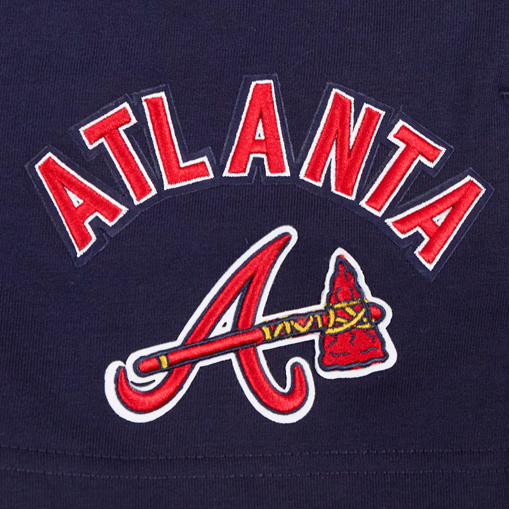 MLB ATLANTA BRAVES CLASSIC WOMEN'S FLEECE SHORT (MIDNIGHT NAVY) - Image 5