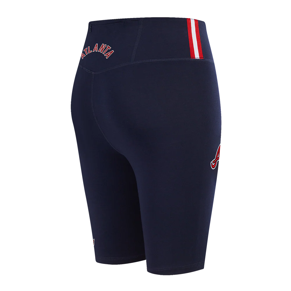 MLB ATLANTA BRAVES CLASSIC WOMEN'S COTTON BIKE SHORT (MIDNIGHT NAVY) - Image 3