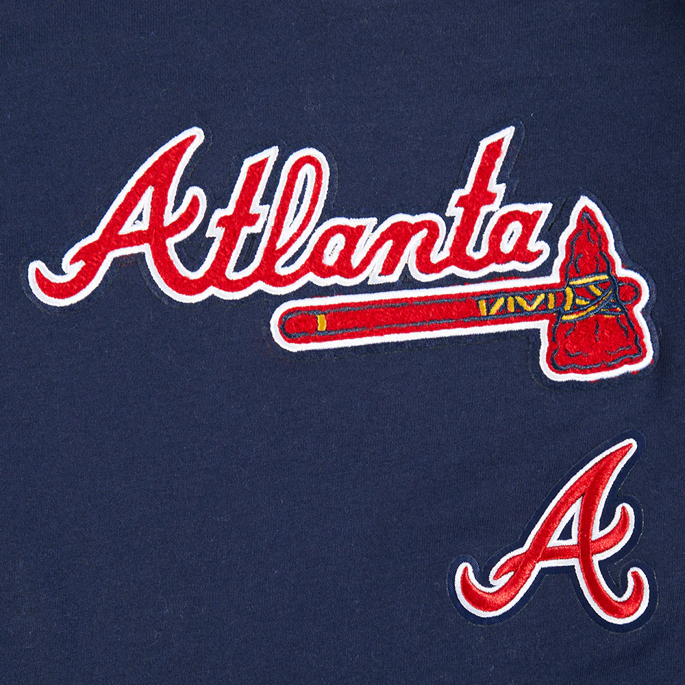 MLB ATLANTA BRAVES CLASSIC TODDLER BOYS SHORT SLEEVE STRIPED RIB TOP (MIDNIGHT NAVY/RED) - Image 5