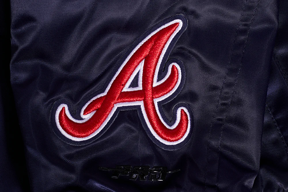 MLB ATLANTA BRAVES MASHUP WOMEN'S RIB SATIN JACKET (MIDNIGHT NAVY/RED/MIDNIGHT NAVY) - Image 7