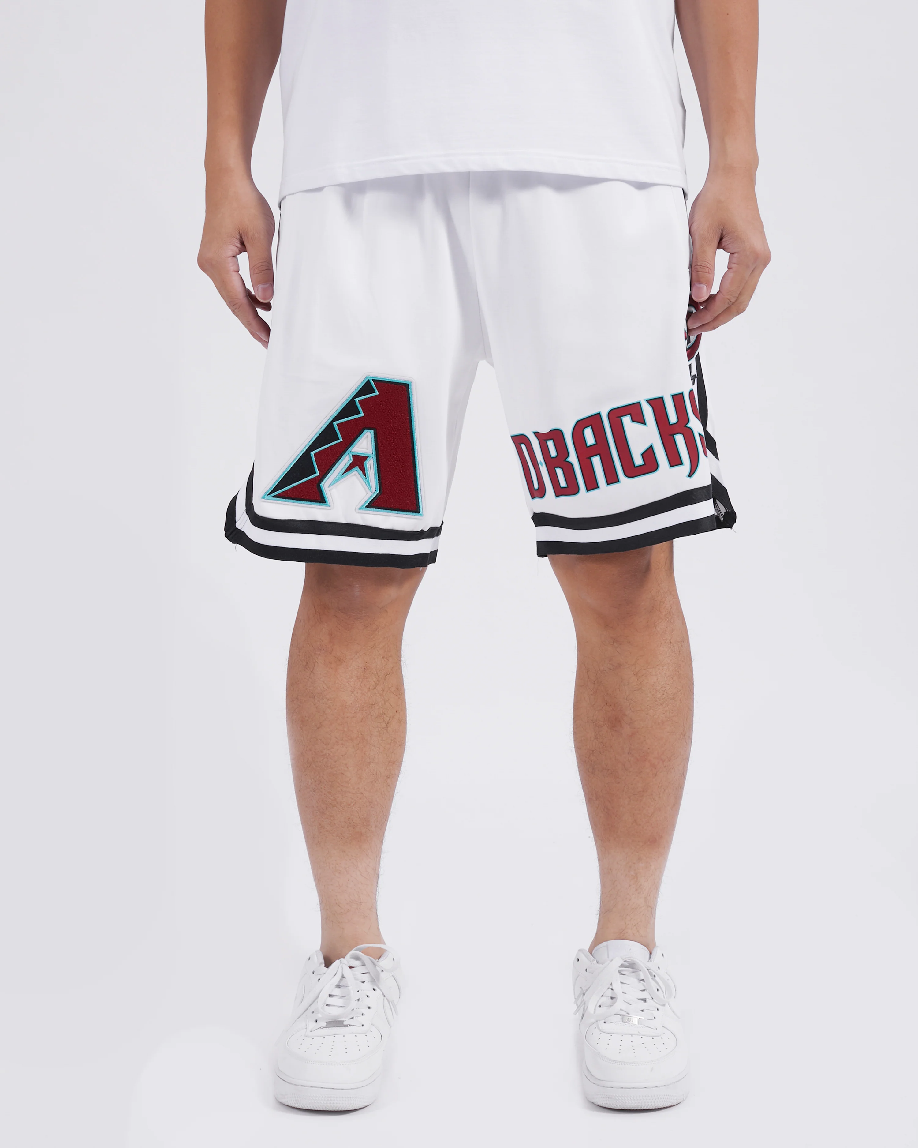 MLB ARIZONA DIAMONDBACKS CLASSIC CHENILLE MEN'S SHORT (WHITE / BLACK / WHTE) - Image 2