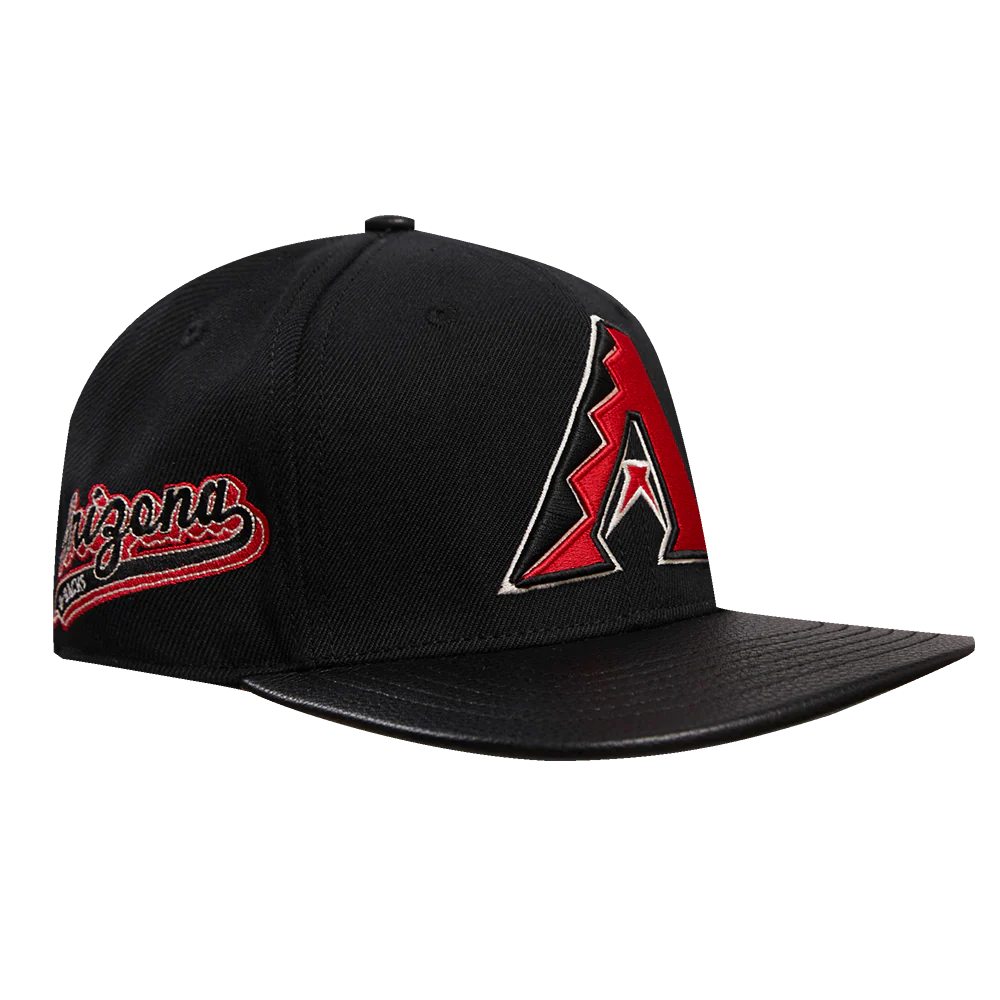 MLB ARIZONA DIAMONDBACKS SCRIPT TAIL WOOL STRAPBACK (BLACK) - Image 3