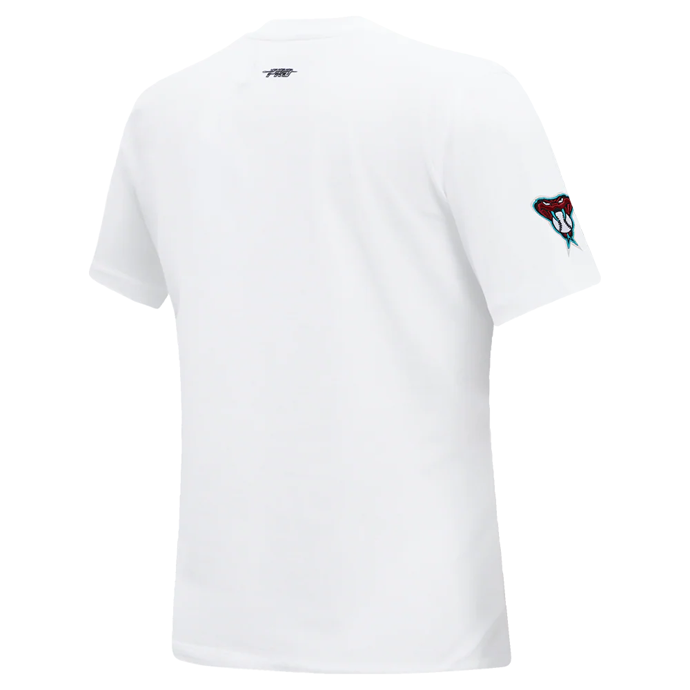 MLB ARIZONA DIAMONDBACKS CLASSIC SHORT SLEEVE WOMEN'S SINGLE JERSEY SLIM FIT TOP (WHITE) - Image 4
