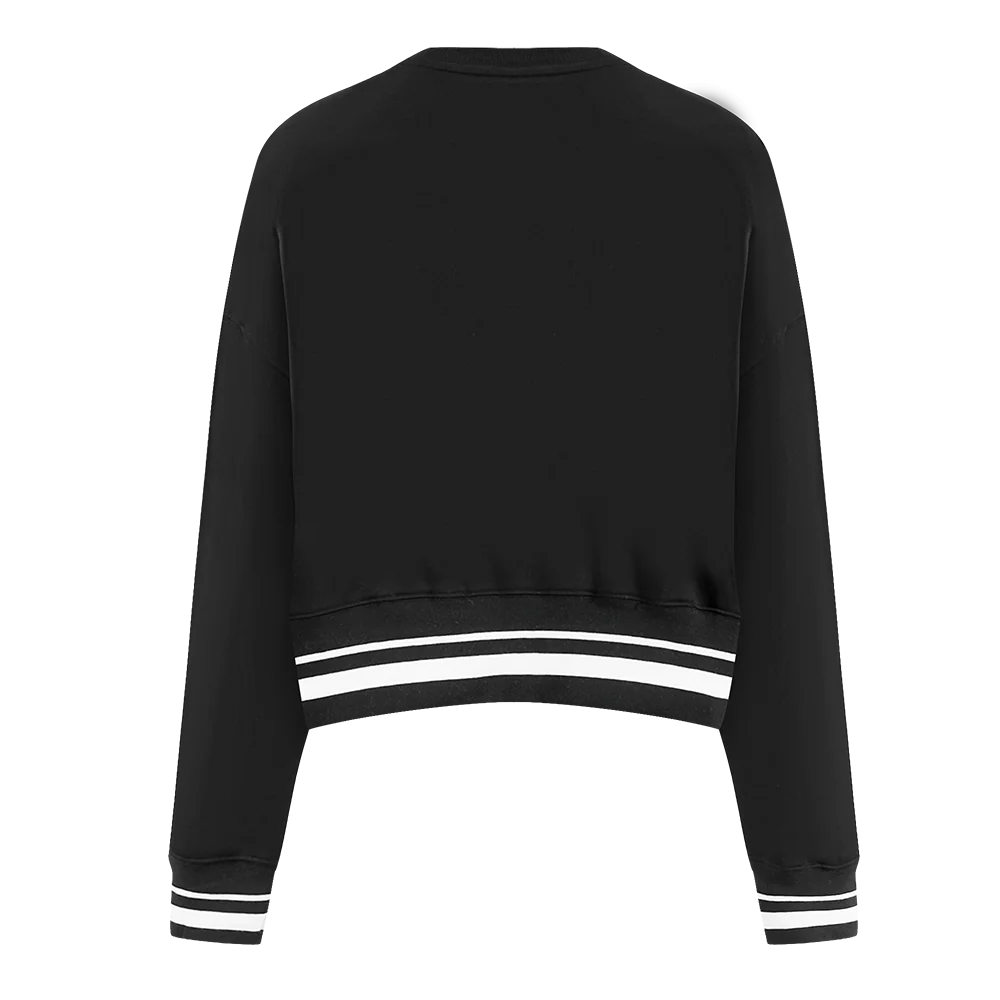 MLB ARIZONA DIAMONDBACKS RETRO CLASSIC WOMEN'S RIB CREWNECK (BLACK) - Image 3