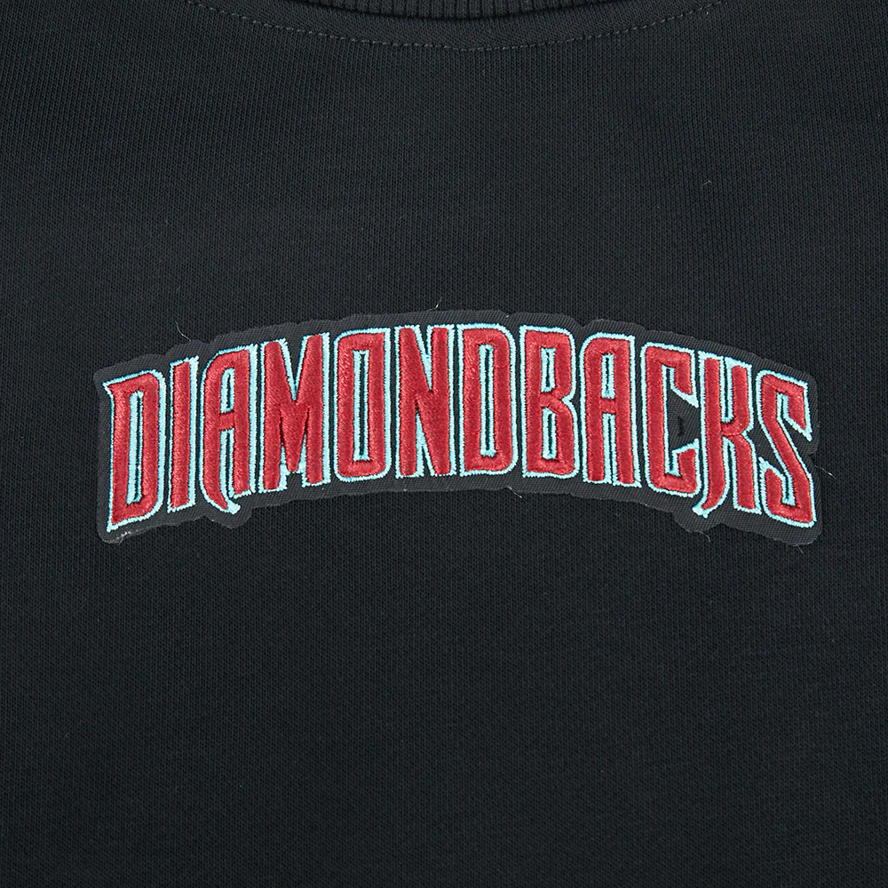 MLB ARIZONA DIAMONDBACKS WINGSPAN WOMEN'S FLC CREWNECK (BLACK) - Image 6