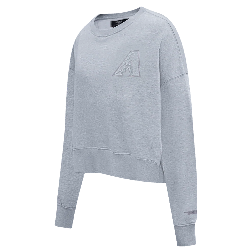MLB ARIZONA DIAMONDBACKS NEUTRAL FLEECE CREWNECK (DARK HEATHER GRAY) - Image 2