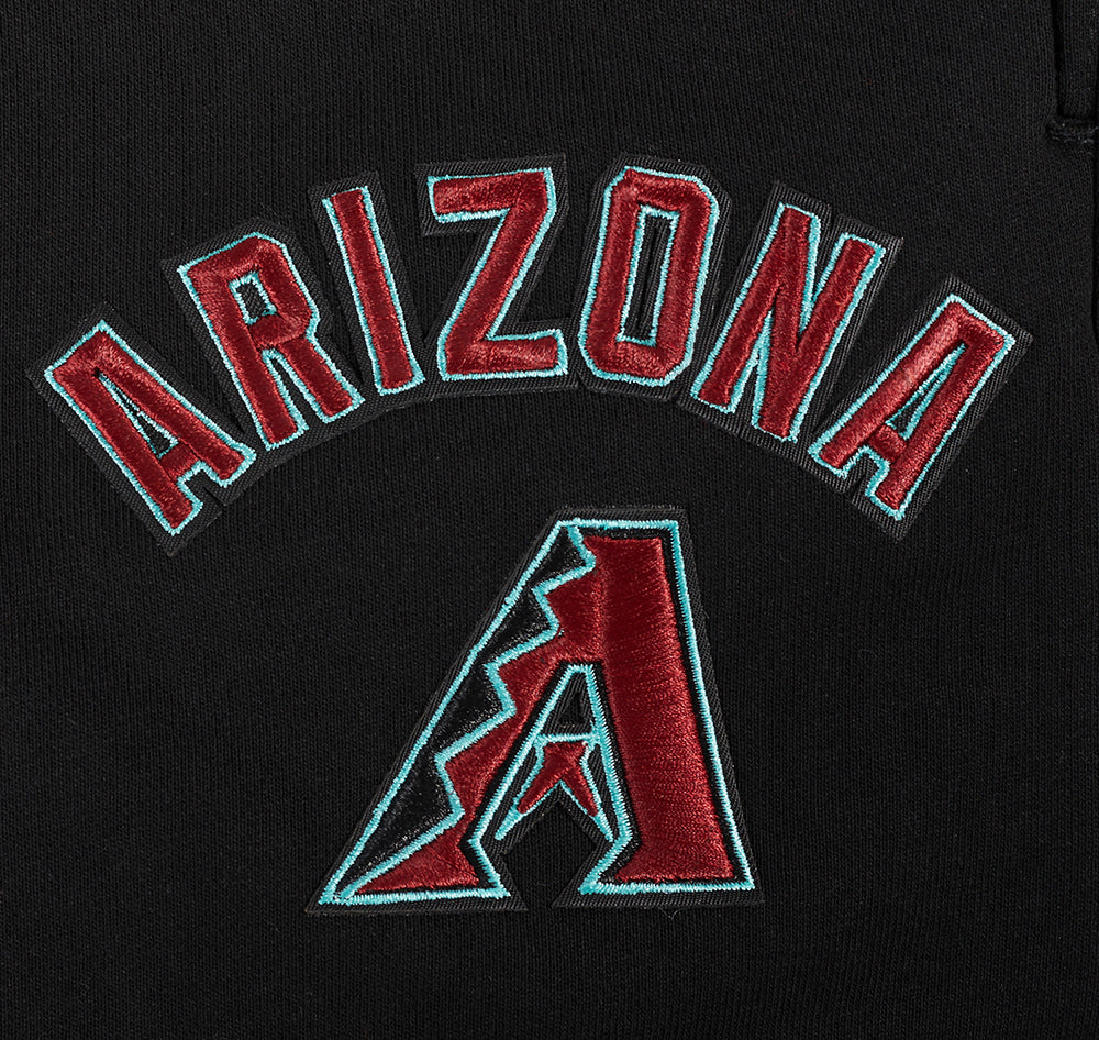 MLB ARIZONA DIAMONDBACKS CLASSIC WOMEN'S FLEECE SHORT (BLACK) - Image 5