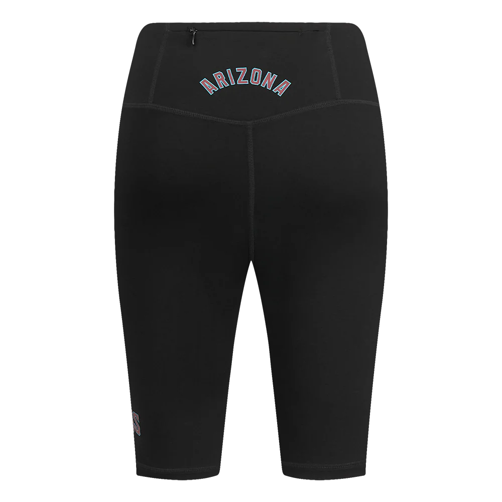 MLB ARIZONA DIAMONDBACKS CLASSIC WOMEN'S COTTON BIKE SHORT (BLACK) - Image 3