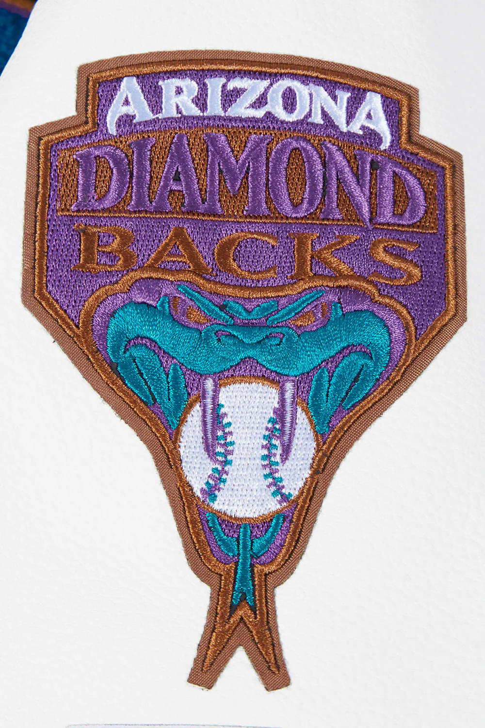 MLB ARIZONA DIAMONDBACKS RETRO CLASSIC WOMEN'S RIB WOOL VARSITY JACKET (BLACK/WHITE) - Image 10