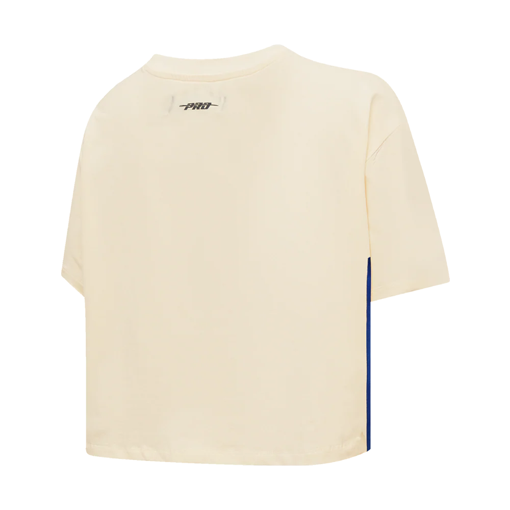 MLB BROOKLYN DODGERS RETRO CLASSIC WOMEN'S BOXY TOP (EGGSHELL) - Image 3