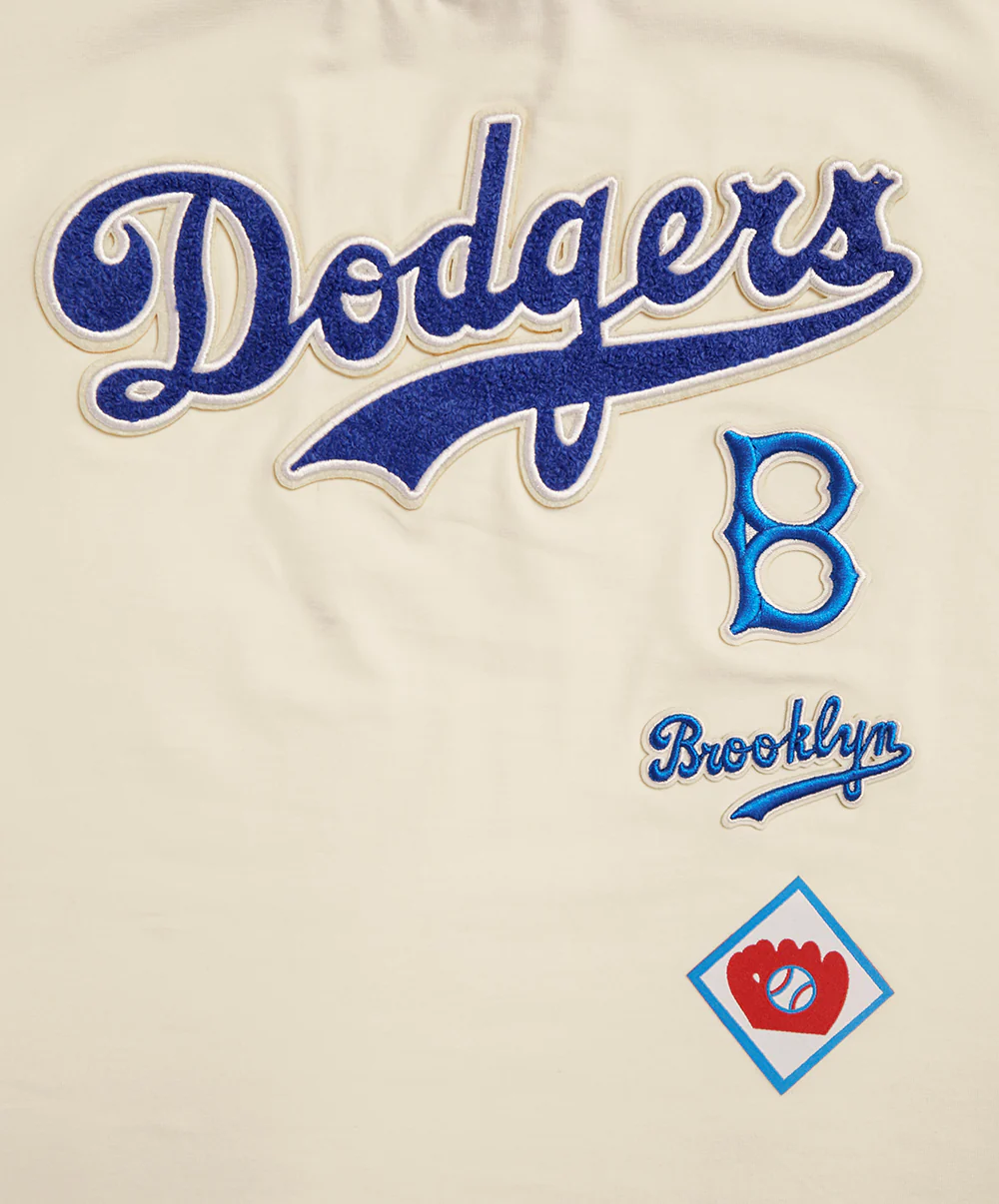 MLB BROOKLYN DODGERS RETRO CLASSIC WOMEN'S BOXY TOP (EGGSHELL) - Image 5