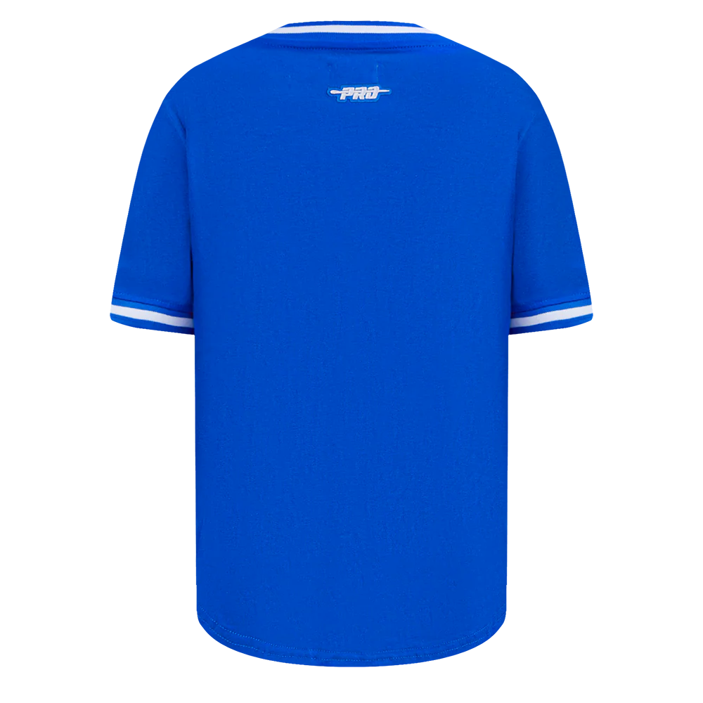 MLB BROOKLYN DODGERS RETRO CLASSIC TODDLER BOYS SHORT SLEEVE STRIPED RIB TEE (ROYAL BLUE) - Image 3