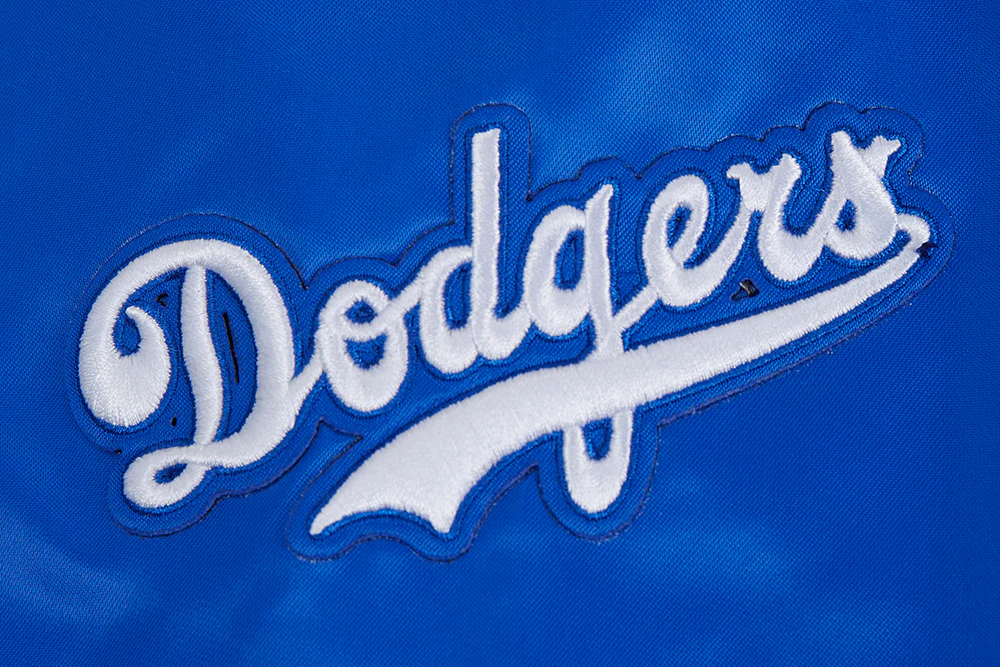 MLB BROOKLYN DODGERS RETRO CLASSIC WOMEN'S RIB SATIN JACKET (ROYAL BLUE) - Image 6