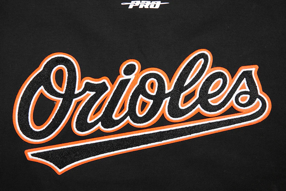 MLB BALTIMORE ORIOLES CLASSIC MEN'S WARM UP JACKET (BLACK/ORANGE) - Image 5