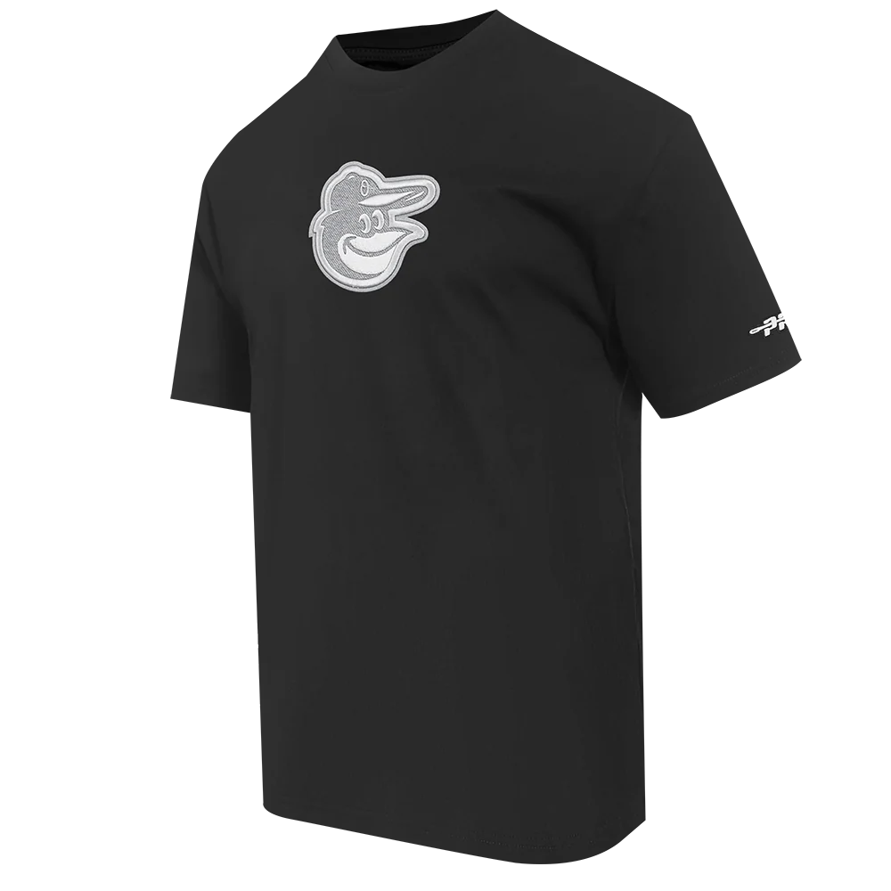 MLB BALTIMORE ORIOLES REVERSE FRENCH TERRY MEN'S DROP SHOULDER TEE (BLACK) - Image 4