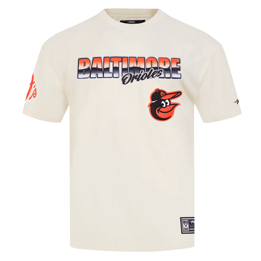 MLB BALTIMORE ORIOLES CHROME MEN'S CJ DROP SHOULDER TEE (EGGSHELL)