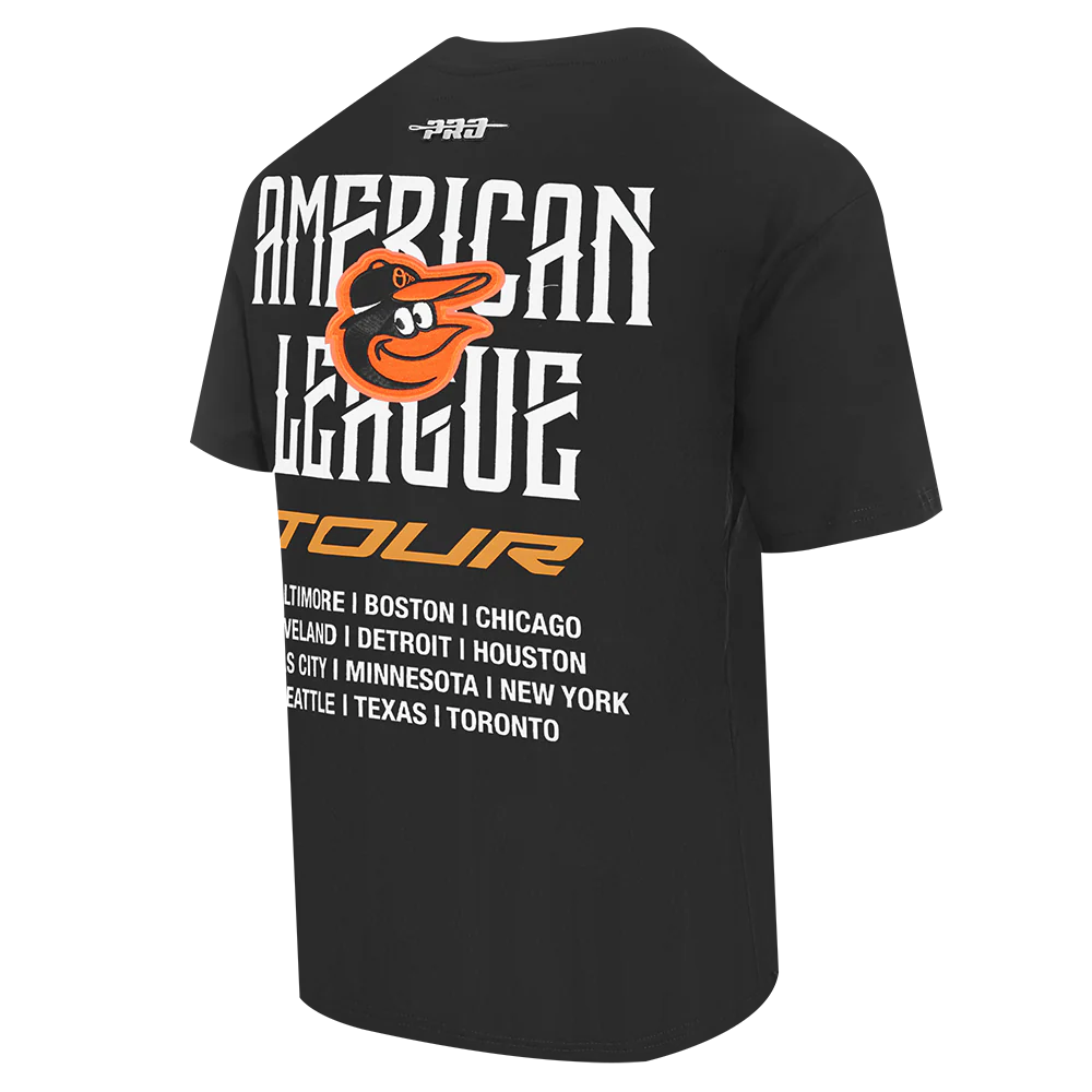 MLB BALTIMORE ORIOLES CITY TOUR 2.0 MEN'S COTTON JERSEY DROP SHOULDER TOP (DARK HEATHER GRAY) - Image 4