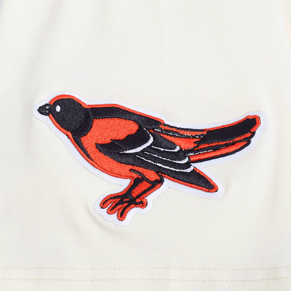 MLB BALTIMORE ORIOLES RETRO CASCADE MEN'S RINGER TOP (EGGSHELL/ BLACK) - Image 6