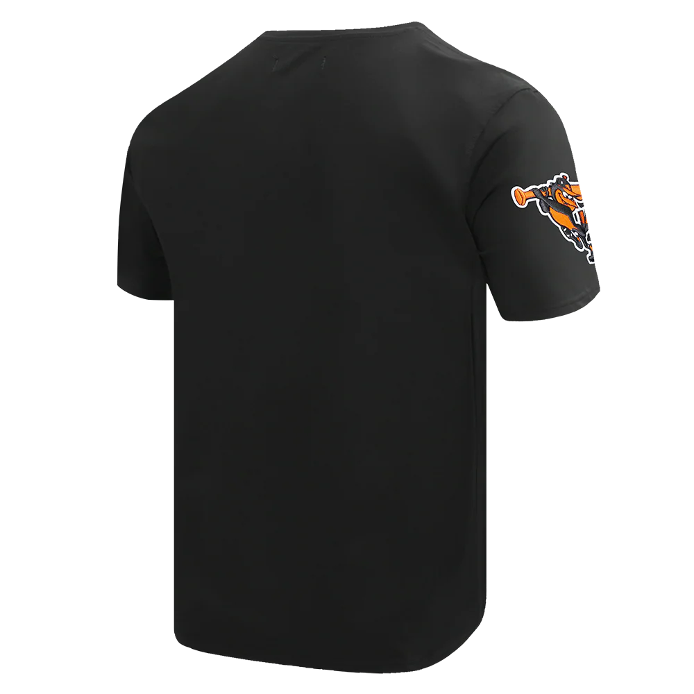 MLB BALTIMORE ORIOLES OLD ENGLISH MEN'S TOP (BLACK) - Image 3
