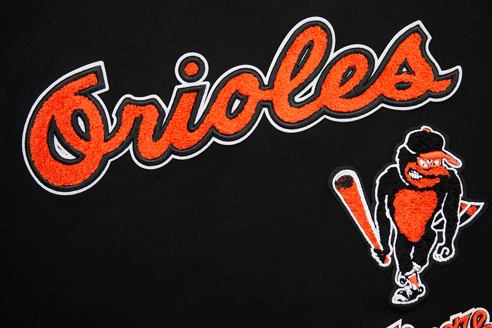 MLB BALTIMORE ORIOLES RETRO CLASSIC MEN'S TOP (BLACK/ORANGE) - Image 6