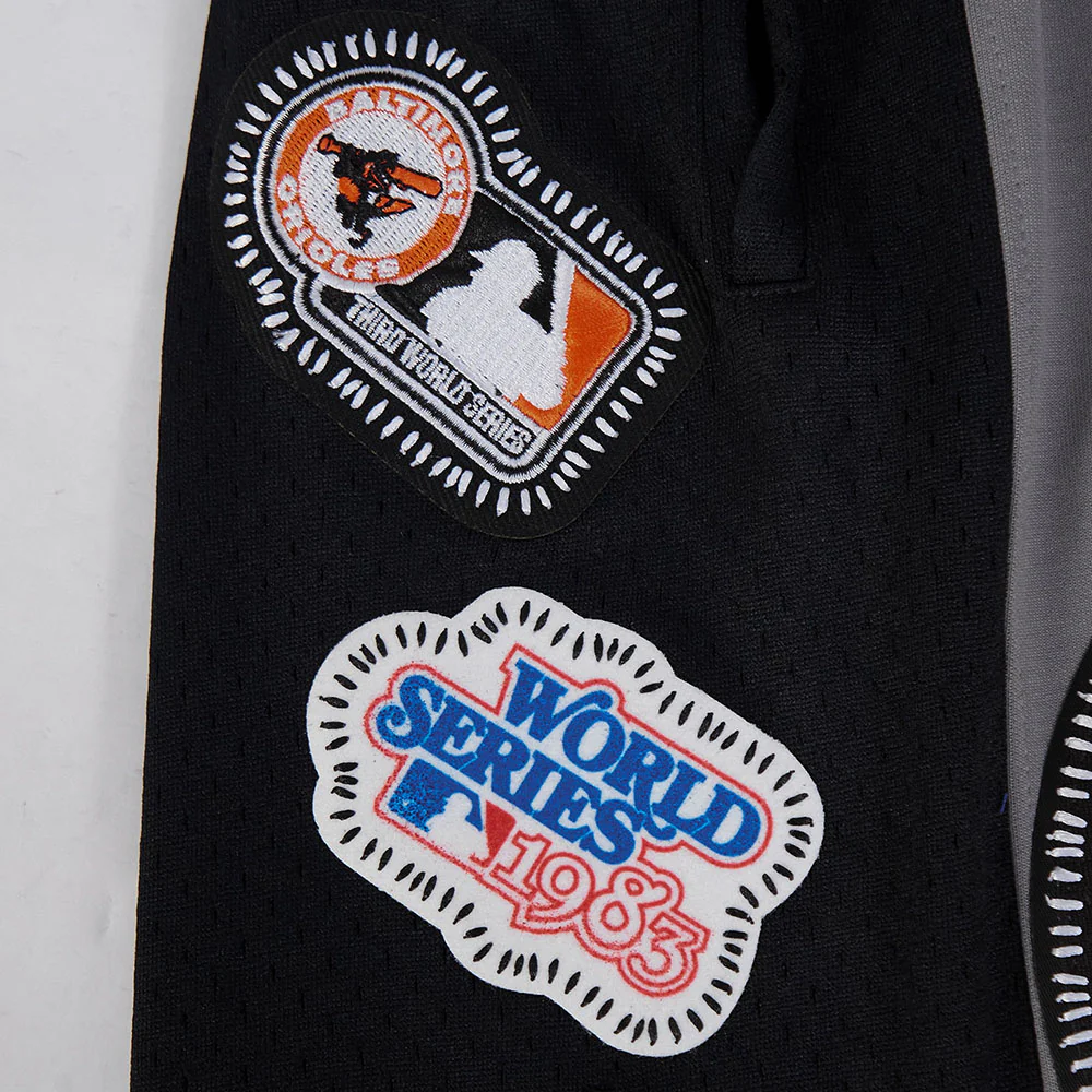 MLB BALTIMEN'SORE ORIOLES DIY PICK STITCH MEN'S DOUBLE KNIT 2.0 SHORT (GRAY/BLACK) - Image 12