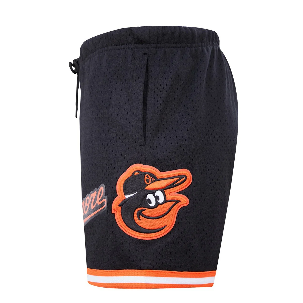 MLB BALTIMORE ORIOLES LOGO MEN'S MESH SHORT (BLACK) - Image 3