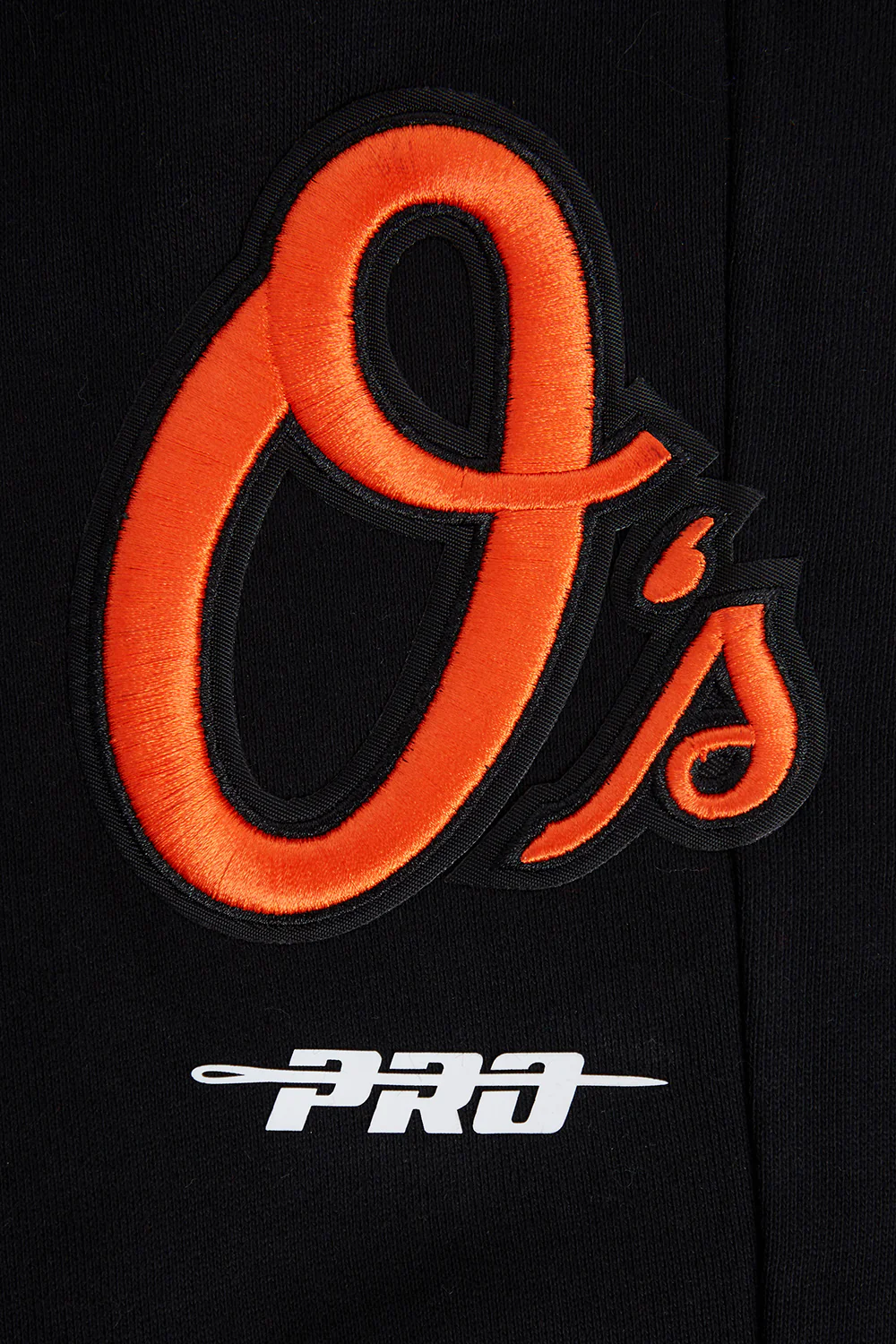 MLB BALTIMORE ORIOLES SCRIPT TAIL MEN'S RIB FLEECE SWEATPANT (BLACK/ORANGE) - Image 6