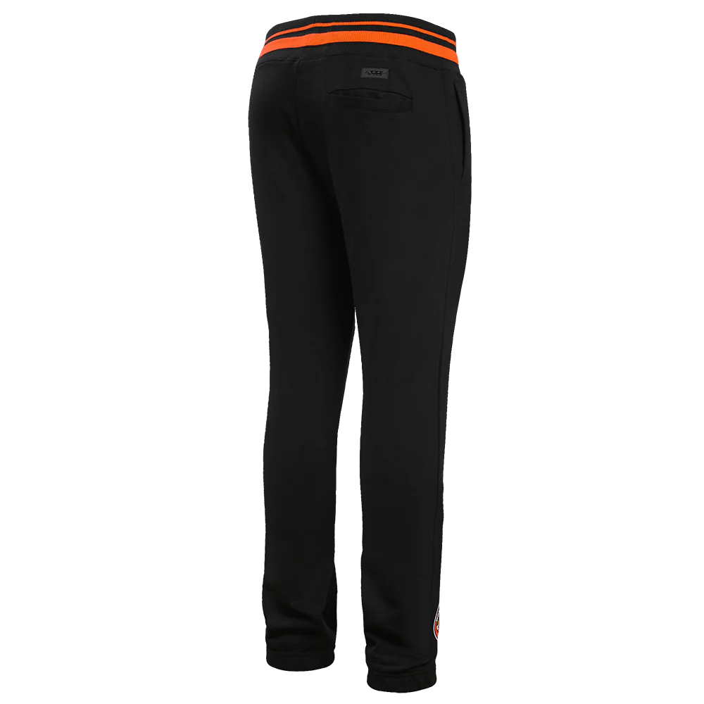 MLB BALTIMORE ORIOLES MASHUP MEN'S RIB SWEATPANT (BLACK/ORANGE) - Image 3